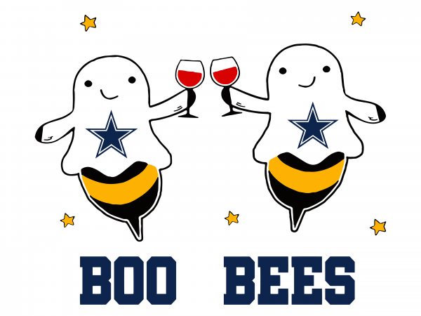 Dallas cowboys, boo bees, boo cowboys, funny halloween print ready vector t shirt design Dallas cowboys, boo bees, boo cowboys, funny halloween print ready vector t shirt design