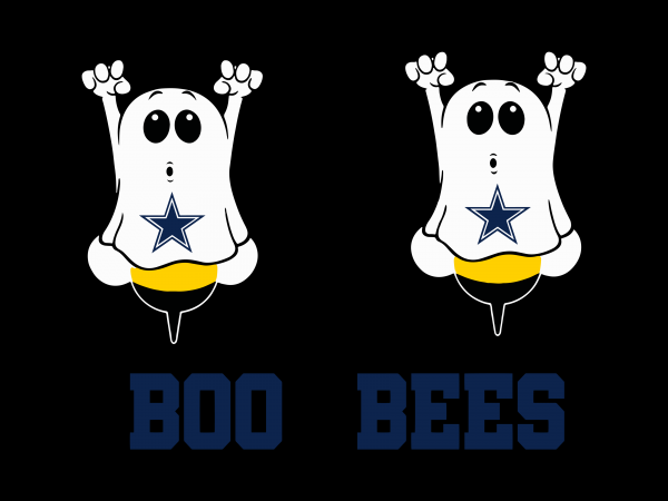 Dallas cowboys, boo bees, boo cowboys, funny halloween buy t shirt design for commercial use