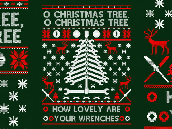 Wrenches tree print ready shirt design