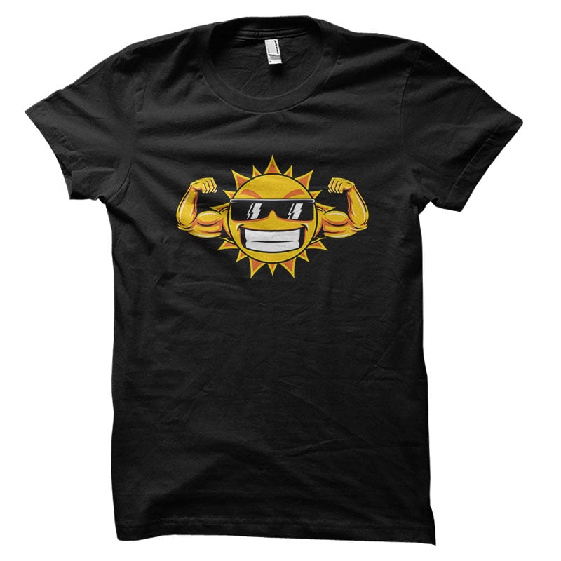 Sun Vector t-shirt design t shirt designs for print on demand