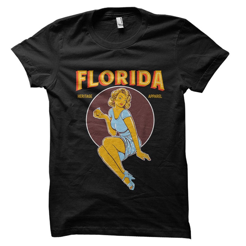 Florida Vector t-shirt design t shirt designs for print on demand