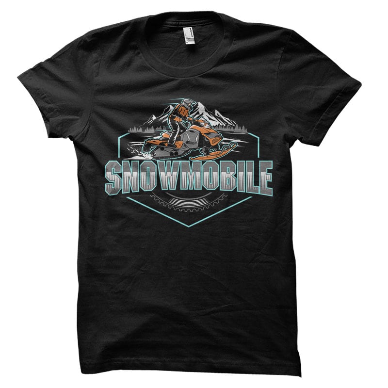 Snowmobile Vector t-shirt design tshirt-factory.com