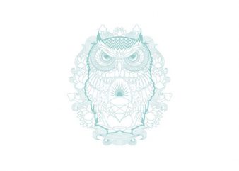 owl ornament Vector t-shirt design