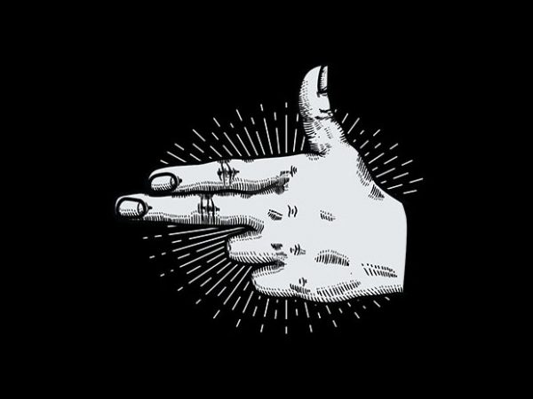 Hand vector t-shirt design Hand vector t-shirt design