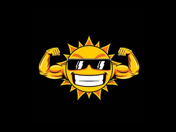 Sun vector t-shirt design