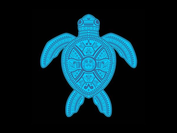 Sea turtle vector t-shirt design