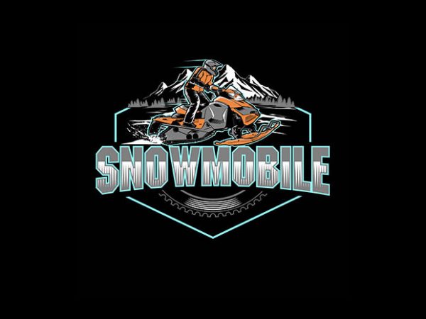 Snowmobile vector t-shirt design