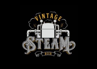 Steam Beer Vector t-shirt design
