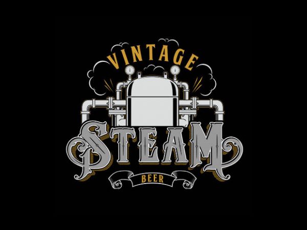 Steam beer vector t-shirt design