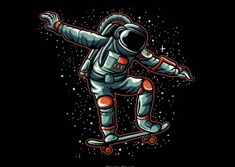 astronaut skateboarding buy t shirt design