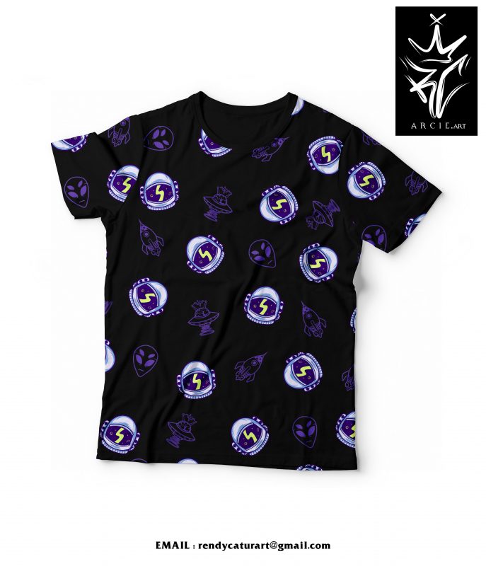 Astronauts t-shirt design , full print astronauts t shirt designs for printify