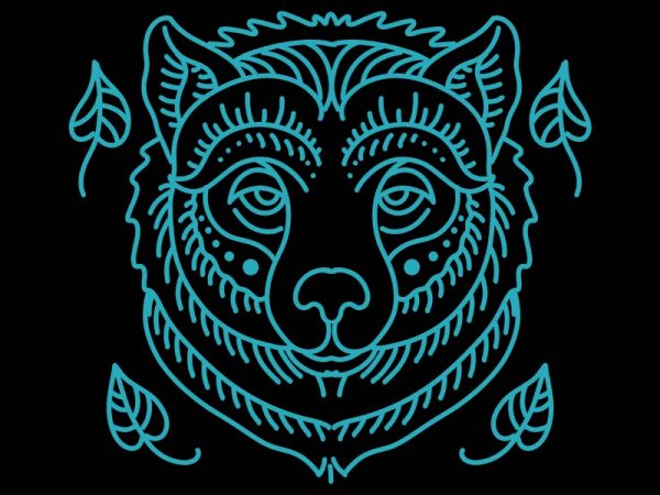 Bear vector t-shirt design