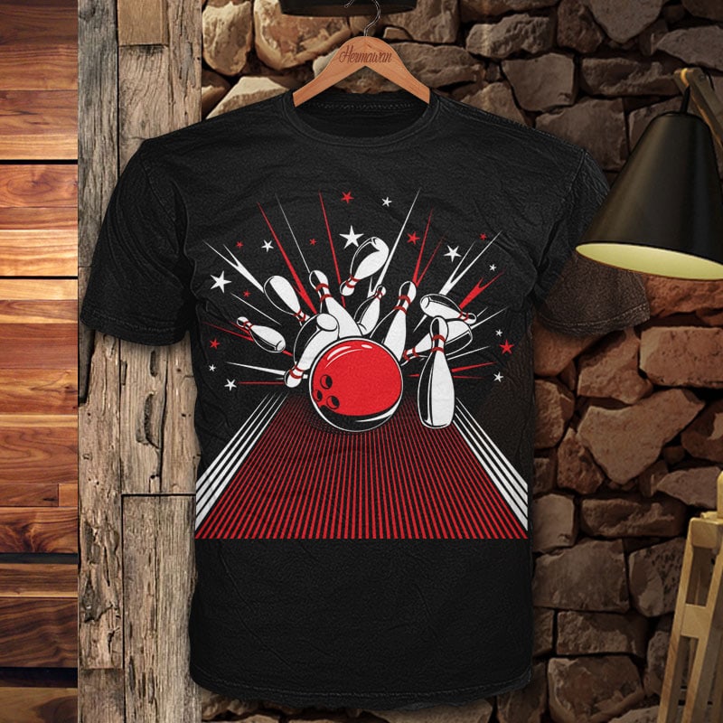 bowling buy t shirt design