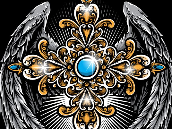 Sacred wings t shirt design png