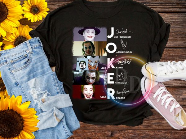 JOKER character actrors Halloween Costume T shirt JOKER character actrors Halloween Costume T shirt