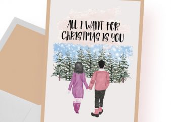 All I want for Christmas is you t-shirt design png