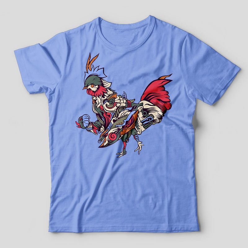 chicken robot vector t-shirt design template vector shirt designs