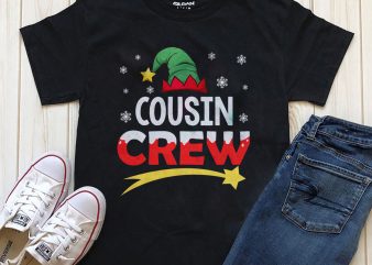 Cousin Crew T-shirt design graphic PNG PSD files