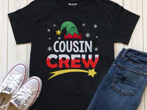 Cousin crew t-shirt design graphic png psd files