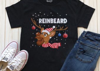 Reinbeard ready made t-shirt design PNG editable text in Photoshop