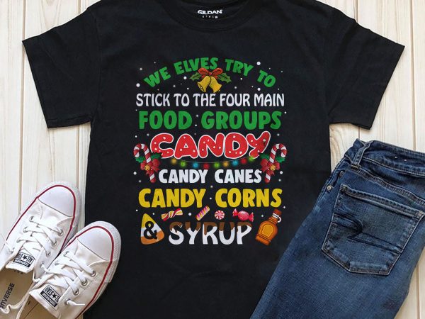 Candy canes candy corns t-shirt design for download