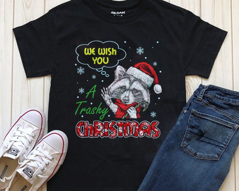 We wish you a trashy Christmas graphic t-shirt download tshirt-factory.com