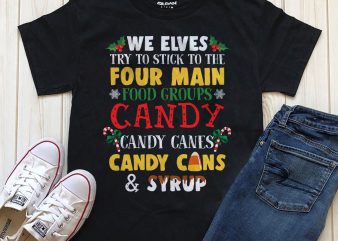 We Candy Canes and Syrup t-shirt design template