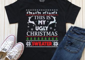 This is my ugly Christmas seater design graphic for t-shirt
