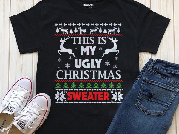 This is my ugly christmas seater design graphic for t-shirt