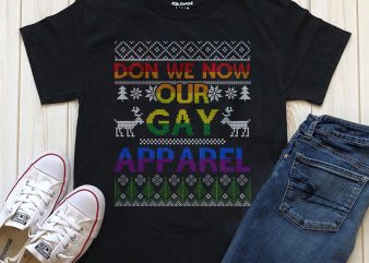 Don we now our gay apparel editable text in Photoshop shirt design