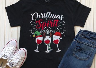 Christmas Spirit Png t-shirt design editable text in Photoshop