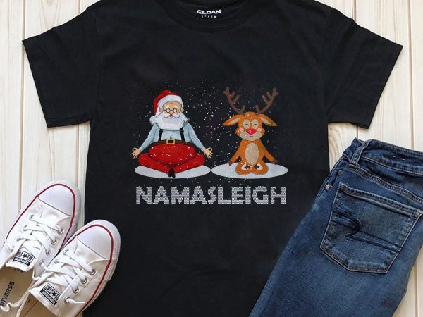 Namasleigh santa t-shirt design download