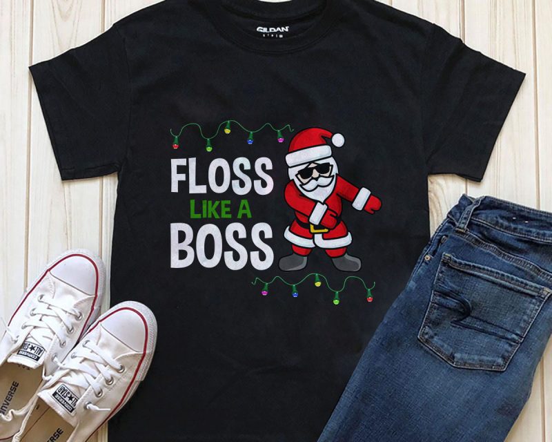 Floss like a Boos Christmas t-shirt design download t-shirt designs for merch by amazon