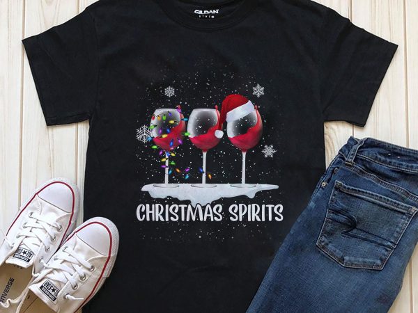 Christmas spirits png psd graphic shirt design