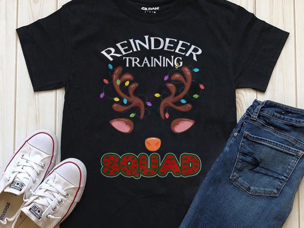 Reindeer training squad png psd t-shirt design