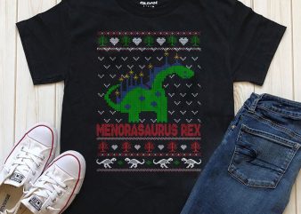 Menorasaurus Rex ugly Christmas shirt download buy t shirt design