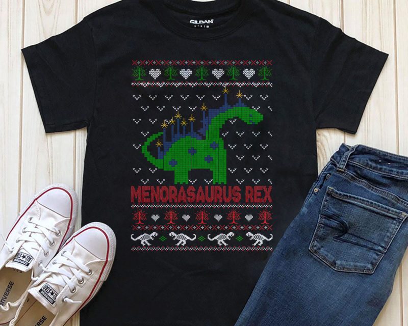 Menorasaurus Rex ugly Christmas shirt download t shirt designs for teespring