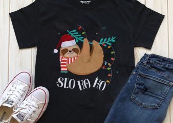 Slo HO HO sloth graphic t-shirt design download