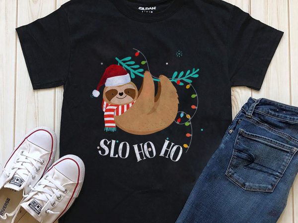 Slo ho ho sloth graphic t-shirt design download