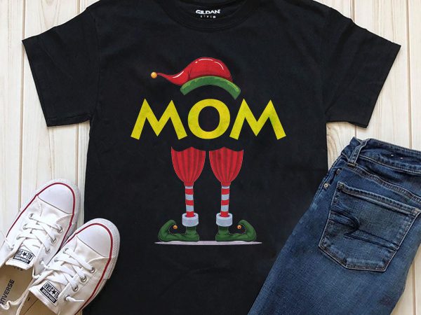MOM ELF t-shirt design PNG download MOM ELF t-shirt design PNG download