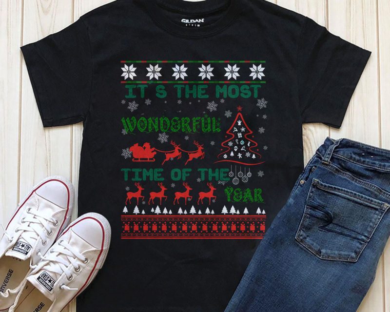 It’s the most wonderful time for the year Shirt design for download t shirt designs for print on demand