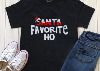 Santa Favorite HO T-shirt Design PNG