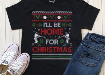 I’ll be Home For Christmas graphic shirt design