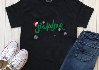 Grandma Christmas t-shirt design PNG