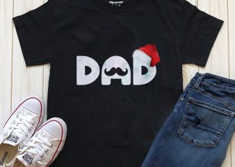 DAD Christmas T-shirt design png psd files shirt artwork for download