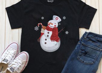 Snowman T-shirt design graphic PNG file for download