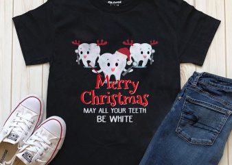 Merry Christmas May all your teeth be white editable t-shirt graphic t-shirt design
