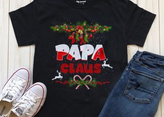 Papa Claus Christmas graphic t-shirt design for download