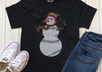 Snowman Png Psd T-shirt design for sale