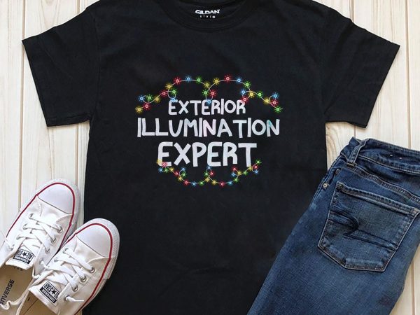 Exterior illumination expert christmas t-shirt design